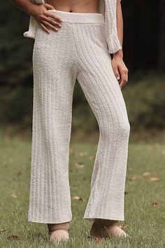 There's lounging, and then there's lounging with UGG® Terri Ribbed Pull-On Wide-Leg Pants. Easy to wear, easy to love, even easier to gift (one for you, one for them?). | Terri Ribbed Pull-On Wide-Leg Pants by UGG in Beige, Women's, Size: 3 X, Polyester at Anthropologie Easy To Love, Leg Pants, Wide Leg Pants, Anthropologie, Top Brands, Wide Leg, Luxury Fashion, Pants, How To Wear