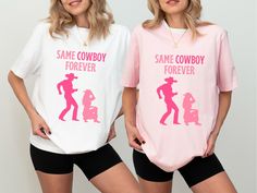 Same cowboy forever tshirt, Made to-order in my Etsy shop

The Wife of the party, The ones who party, Bachelorette Party Shirts, Team Bride, Matching Bridesmaid Tees, Luxury Pink, Bridal shirt, Last Ride, Last Fling before the ring, I do crew, Wedding era, She said yes, I said yes, Wedding party, No boys allowed, Bachelorette weekend, White and pink, White and peach, Funny bridesmaids, I am the bride, Bride Tribe, Gift for bride, Maid of honor shirt, Last Disco, Social Club Brides, Gift for bestie, Crazy party, Diamond ring, Best friends wedding party, Bach and Boujee, Kiss the Miss goodbye, Bride or Die, Same boy forever, Bachelorette party favours, Custom Retro shirt, Boho Women Gift, Front Retro Print, Girls power, Cocktails, Print on Demand Etsy, Summer Shirt dress style Cowboy Dance