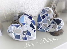 Diy Mosaics, Garden Redesign, Hospital Art, Pottery Heart, Mosaic Hearts, Beach Pottery, Mosaic Madness, Glass Art Projects