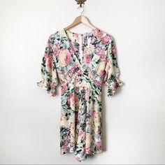 Brand New With Tags! Retail Price $158.00 Anthropologie Faithful The Brand Floral Romper Belted Waist Bell Sleeves Back Zip Closure Size Large 100% Rayon Measurements: Armpit To Armpit 23” Waist 17”, Length 35” No Flaws Of Any Kind All Prices Are Negotiable #X Pink Floral Print Jumpsuits And Rompers For Garden Party, Pink Floral Print Jumpsuits For Garden Party, Feminine Floral Print Jumpsuits And Rompers For Day Out, Feminine Floral Print Jumpsuits For Day Out, Feminine V-neck Jumpsuits And Rompers For Spring, Fitted Floral Print Jumpsuits For Garden Party, Fitted Floral Jumpsuits And Rompers For Garden Party, Feminine Fitted Floral Jumpsuits And Rompers, Spring Floral Print Pink Jumpsuits And Rompers