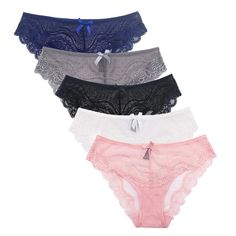 PRICES MAY VARY. Hand Wash / Machine Wash with Laundry Bag Panties for women pack- comfortable sexy lace design women panties These cheeky panties come with one of each color pictured, you can match your look every day and dating Lift up the hip and contract abdominal region,more elegant & sexy on you. Perfect gifts to yourself or a girl. Size: Small - Waist: 24"-27", Hips: 34.5"-37.5" Medium - Waist: 27"-29", Hips: 37.5"-39.5" Large - Waist: 29"-32", Hips: 39.5"-42" X-Large - Waist: 32"-33", Hi Black Laces, Lace Design, Amazon Women, Women Lace, Women Lingerie, Slippers, Lingerie, Lace, Clothes