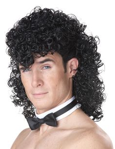 PRICES MAY VARY. The selection of this product will require the purchase of an appropriate adhesive for extended wear Curly Black Wig, Jheri Curl, Mullet Wig, Black Curly Wig, Afro Wig, California Costumes, Blonde Curls, Black Curly, Afro Wigs