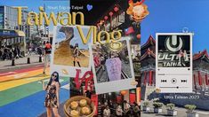 there is a collage of photos taken in taiwan