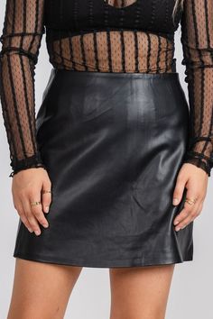 Z Supply Ciera leather skirt black | Lush Fashion Lounge: boutique fashion skirts, affordable boutique skirts, cute affordable skirts Leather Skirt Black, Black Leather Skirts, Women's Boutique, Faux Leather Skirt, Oklahoma City, Ladies Boutique, Skirt Black, Black Media, Oklahoma