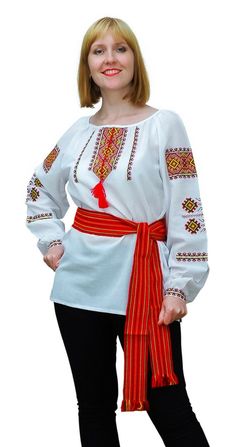 Ukrainian Embroidered Blouse (Vyshyvanka) Embroidered Ukrainian Blouse for women (vyshyvanka) with traditional embroidery on chest and sleeves. Material of blouse is homespun fabric (100% cotton).  Available sizes are XS - XXXL or any custom size by measurements of client. Please find below our size chart: Size US size EU size  Ukr. Size              Inches              Centimetres Bust Waist Hips Bust Waist Hips XS 2 34 40 31,5 24,0 34,5 80 61 88 S1 4 36 42 33,0 25,5 36,0 84 65 92 S2 6 38 44 34 Ukrainian Blouse, Shirt For Ladies, Traditional Embroidery, Homespun Fabric, Ladies Blouse, Streetwear Clothing, Embroidered Blouse, Jean Jacket, Custom Sizing