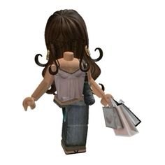 an animated woman carrying shopping bags