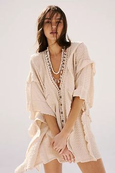 Boho Tunic Dress, Beachy Summer, Free People Tunic, Free People Top, Boho Top, Casual Summer Outfit, Hippie Chic, Boho Chic Fashion, Boho Tops