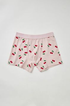 Boxer Briefs Aesthetic, Cherry Clothing, Girls Boxers, Cherry Icon, Woman Boxer, Urban Outfiters, Amazon Girl, Womens Boxers, Cute Boxers