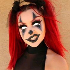 Halloween Makeup Cute, Jester Makeup, Creepy Clown Makeup, Scary Clown Costume, Clown Costume Women, Cute Clown Makeup, Halloween Makeup Clown, Halloweenský Makeup, Make Up Natural