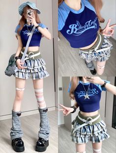 Cute Y2k Outfits, Gyaru Fashion, Ulzzang Fashion, Swaggy Outfits, Mode Inspiration