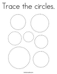 trace the circles worksheet