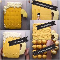 how to make a frosted beer mug cake