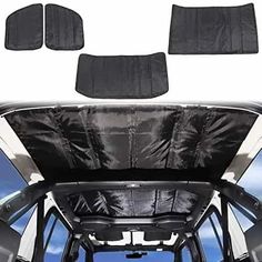 the interior of a vehicle with black cloths