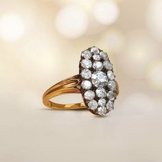 Clarence Ring. Circa 1880, Antique, Victorian Era. - EDJ Victorian Engagement Ring, Estate Diamond Jewelry, Victorian Engagement Rings, Vintage Inspired Rings, European Cut Diamonds, Antique Diamond, Vintage Engagement, Perfect Engagement Ring, Victorian Era