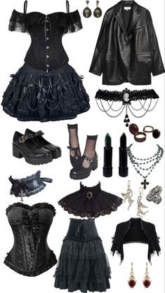 Outfit Ideas Goth, Goth Outfit Inspo, Sweet 16 Outfits, Royal High Outfits Ideas Cheap, Alt Fits, Goth Fits, Goth Outfit Ideas, Gothic Glam