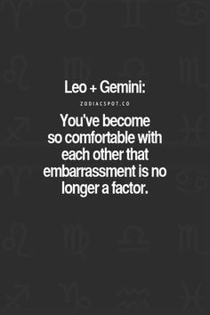 the quote leo and genni you've become comfortable with each other that embrassment is no longer a factor