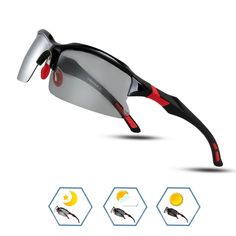 Sport Type: CyclingOrigin: CN(Origin)Model Number: XQ129Lenses Optical Attribute: PolarizedLenses Material: PolycarbonateLens Width: 7.1CMLens Height: 4.0CMItem Type: EyewearGender: MENFrame Material: AcetateFrame Color: MULTICertification: CEBrand Name: ComaxsunThere are two kinds of lensesStyle 1 and Style 3:Polarized Lens,Style 2:Polarized Photochromic LensMyopia lens can be attached behind the sunglasses.Style 1 (Polarized Lens)Frame Color:Matte Black YellowStyle 1 (Polarized Lens) Frame Col Cycling Sunglasses, Cycling Glasses, Sport Sunglasses, Ultraviolet Light, Uv Sunglasses, Prescription Eyewear, Sports Sunglasses, Black White Fashion, Polarized Lenses