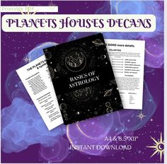 an astrology book with the title planet's houses and oceans written on it