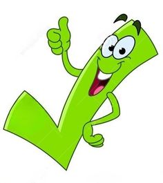 a cartoon green letter v giving a thumbs up