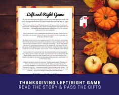 thanksgiving leftright game read the story & pass the gifts