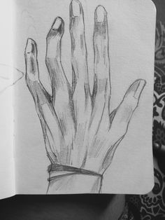 a drawing of a hand holding something in it's palm