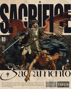 the cover to sacrifoe's album, sag amento