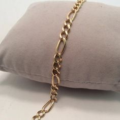 14k Yellow Real Solid Gold Figaro Bracelet 8'' 6mm 10.30gr Metal Type: 14k Solid Yellow Real Gold Weight: 10.30 Grams Width: 6.00mm Wide Length: 8 Inches Long Comes With A Gift Box Classic Figaro Chain Bracelets, Elegant 14k Gold Figaro Chain Bracelet, Classic 14k Gold Bracelet With Figaro Chain, Luxury 14k Gold Bracelet With Figaro Chain, Classic 14k Stamped Round Chain Bracelet, Luxury Yellow Gold Figaro Chain Bracelet, Elegant Yellow Gold Figaro Chain Bracelet, Luxury Figaro Chain Bracelet For Formal Occasions, Elegant Formal Bracelet With Figaro Chain