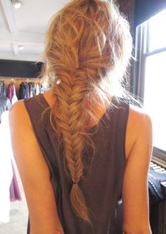 Messy Fishtail Braids, Fishtail Braid Hairstyles, Messy Braids, Cute Braided Hairstyles, Fishtail Braid, Haircut Styles, Messy Hair, Braid Hairstyles, One Hair