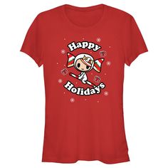 Get lost in the bright and colorful world of Tokidoki with new officially licensed apparel featuring all your favorite cute characters from the recognized and iconic lifestyle brand! This tree-mendous Juniors' Happy Holidays Caramella T-shirt features Caramella on top of a candy cane with the text: "Happy Holidays," across the front. Grab one of these new tees this Holiday season and add a dose of Tokidoki sweetness to your wardrobe! Colorful World, Graphic Tee Design, Cute Characters, Lifestyle Brand, Lifestyle Brands, Candy Cane, Happy Holidays, Holiday Season, Top Shirt