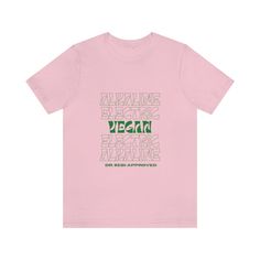 Alkaline Vegan Shirt, Vegan Apparel, Vegans Shirt, Powered By Plants, Herbivore, Unisex Vegan Shirt, Animal Rights Shirt, Vegetarians, Vegan  This classic unisex jersey short-sleeve tee fits like a well-loved favorite. Soft cotton and quality print make users fall in love with it repeatedly.  These t-shirts have ribbed knit collars to bolster shaping. The shoulders have taping for a better fit over time. Dual side seams hold the garment's shape for longer. \n.: 100% Airlume combed and ringspun c Alkaline Vegan, Vegan Clothing, Vegan Shirt, Animal Rights, Jersey Shorts, Print Making, Light Fabric, Print Quality, Ribbed Knit