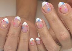 Flowers On Nails, Nail Designs Ombre, Nails Hacks, Blossom Nails, Natural Ombre, Nails Purple