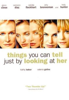 the movie poster for things you can tell just by looking at her is shown here