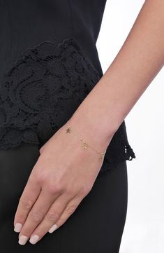 Artsy stars lend celestial shine to this dainty 14-karat-gold bracelet. Style Name:Bony Levy 14K Gold Star Charm Bracelet (Nordstrom Exclusive). Style Number: 5892510. Available in stores. 14k Gold Dainty Bracelet With Star Charm, Dainty 14k Gold Bracelet With Star Charm, Delicate 14k Gold Jewelry With Star Charm, 14k Gold Dainty Jewelry With Star Charm, Dainty 14k Gold Star Charm Jewelry, 14k Yellow Gold Bracelet With Star Charm, Dainty Star Charm Bracelet, Dainty Yellow Gold Star Bracelet, Star Charm Bracelet