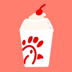 an image of a milkshake with a cherry on top