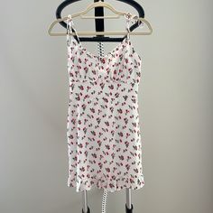 Abercrombie And Fitch White Mini Dress With Cherry Print. Has Pockets. Never Worn Before. Doesn’t Have Tags Mini Length Straps Are Ties So It’s Adjustable Cute Fitted Dresses With Pockets, Cute Sleeveless Dress With Pockets, Summer Dresses With Pockets Mini Length, White Spring Dresses With Pockets, Spring Red Dresses With Pockets, Red Dress With Pockets For Day Out, Mini Sundress With Pockets For Day Out, Spring Fitted Sundress With Pockets, Fitted Spring Sundress With Pockets