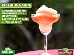 Frozen Mix-A-Rita Frozen Lime Margarita Recipe, Frozen Limeade Margarita, Beer Margarita Recipe, Limeade Margarita, Lime Margarita Recipe, Beer Margarita, Frozen Limeade, Lime Margarita