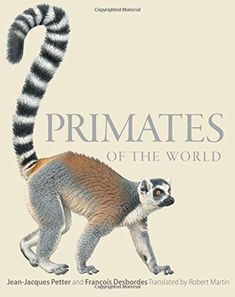 the book cover for primates of the world with an image of a ring tailed lemur