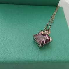 18" Chain And Cute Pendant. Purple Color Silver Plated. Gorgeous And Great As Gift Too. No Box Sterling Silver Rhinestone Clavicle Necklace As Gift, Silver Chain Necklace, Purple Color, Womens Jewelry Necklace, Color Purple, Birthstone, Silver Chain, Arrow Necklace, Silver Plate