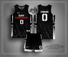 a basketball uniform with the name san marranoo on it and two shorts underneath