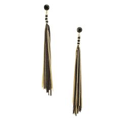 LOVELY DROP EARRINGS - These earrings feature long tassels mixed with gold colored tassels, which makes it look more unique and eye-catching. STYLE - Perfect for any occasion to wear, whether it is a birthday party, dinner night out, wedding, and more! Show your personality by pairing these lovely earrings with your favorite night outfit or even with your everyday casual look. AMAZING GIFTS - Treat your friends, family, or even yourself with these adorable pair of earrings. They make a great gif Trendy Tassel Earrings With Dangling Beads, Long Drop Tassel Earrings For Party, Chic Metal Dangle Tassel Earrings, Chic Metal Tassel Dangle Earrings, Long Drop Metal Tassel Earrings For Party, Trendy Fringe Tassel Dangle Earrings, Trendy Gold Tassel Earrings With Fringe, Trendy Tassel Dangle Earrings With Fringe, Dangle Tassel Earrings For Evening