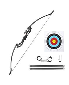 an arrow, bow and scissors are shown in this image