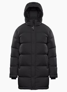 THE SUPER PUFF™ MID - cliMATTE™ Japanese ripstop mid-length goose down puffer jacket Best Winter Jackets, The Super Puff, Puffer Jacket Style, Super Puff, Mens Puffer Jacket, Down Puffer Jacket, Easy Shape, Ripstop Fabric, Black Puffer