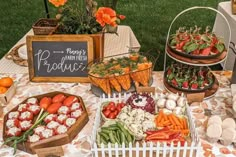 a table topped with lots of different types of food