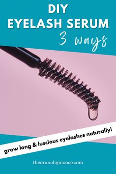 Say goodbye to short, sparse lashes & hello to fluttery, enviable eyes with a DIY homemade lash serum. You don Homemade Eyelash Serum, Homemade Lash Serum, Natural Parenting, Frankincense Essential Oil, Stimulate Hair Growth