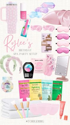 Pamper Night Party, Activities For Birthday Parties, Teen Spa Party Ideas, Spa Party Bags, Sleepover Crafts For Teenagers, 13th Sleepover Party Ideas, Skin Care Birthday Party, Pyjama Birthday Party, Makeup Birthday Party Ideas For Kids