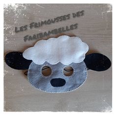 a sheep mask with the words les retours des famillles on it