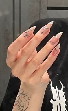 Sharp Nails, Edgy Nails, Pointed Nails, Pretty Gel Nails, Funky Nails