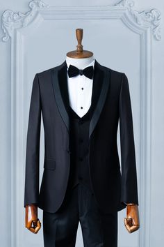 *Black Men Tuxedo - Groom Suit *Fabric: 100%Wool Thick, Warm, Comfortable, Breathable, Softer, Wool Feeling *Center Six Button Blazer and Zipper Fly Pants *Slim Fit, 9 Cm Peak Lapel, 5 Cm Inclined Ticket Pocket *Double Vent On The Behind Of The Jacket *This Suit Has A 6" Drop Which Is The Difference Between The Size Of The Jacket & Pants. For Example, A 40r Jacket Includes A 34W Pant *Dry Clean Only *Available Eu Sizes: 46-48-50-52-54-56 *Available Us Sizes: 36-38-40-42-44-46 *Important Note: Al Suits Men 3 Piece, Black Suits Men, Tuxedo Groom, Lapel Wedding, Men Tuxedo, Groom Party, Black Suit Men, Suits Men, Men Suit