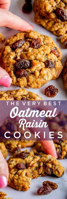 the very best oatmeal raisin cookies are made with only 3 ingredients