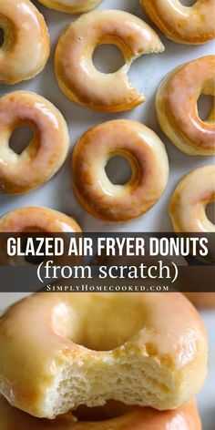 glazed air fryer donuts from scratch